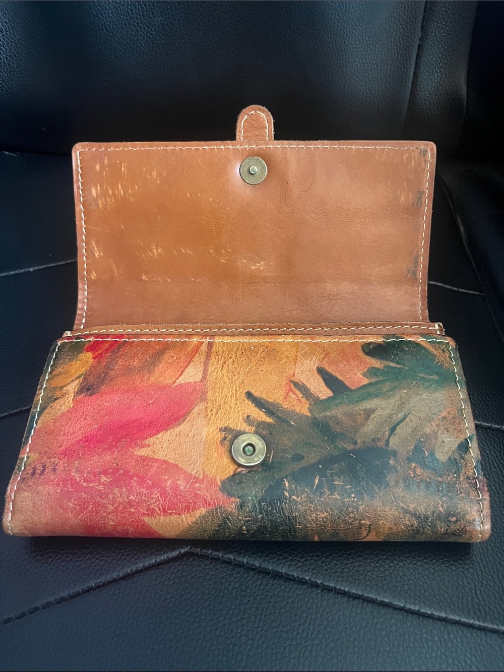 Patricia Nash Murcia Floral Vintage Tone Trifold Wallet - Picture 4 of 10